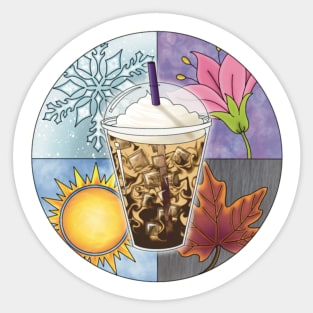 Iced Coffee For All Seasons Sticker